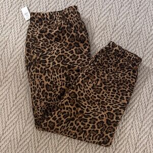 GAP High Rise VintageSoft Joggers- leopard